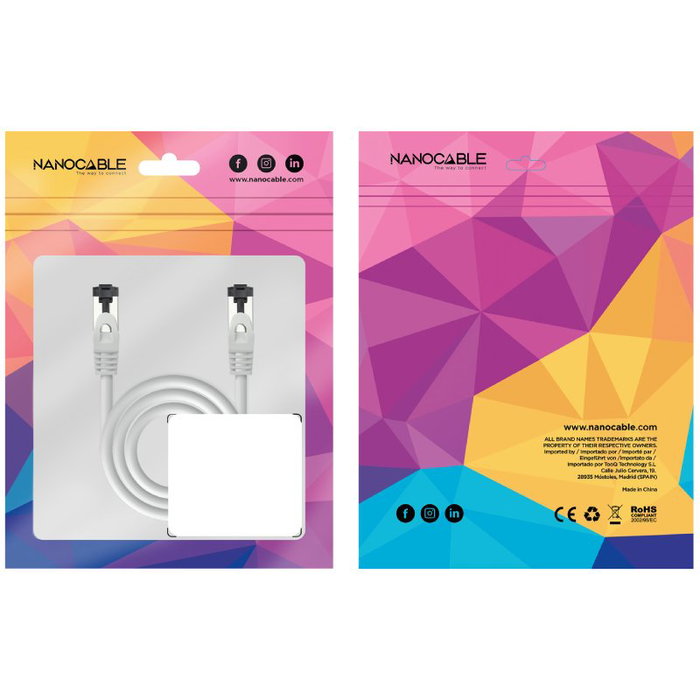 Nanocable Cable de Red Cat.8.1 SSTP AWG26 30cm Gris Nanocable Cable de Red Cat.8.1 SSTP AWG26 30cm Gris